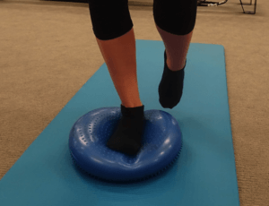 Ankle Exercise using Pilates Ball